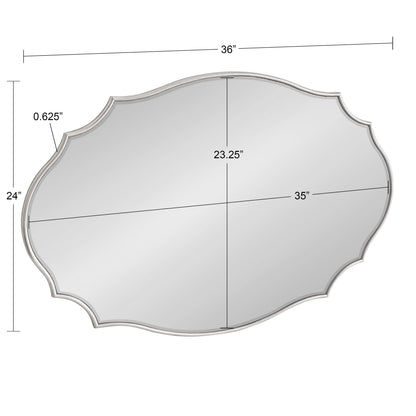 Miroir mural ovale festonné Kate et Laurel Leanna