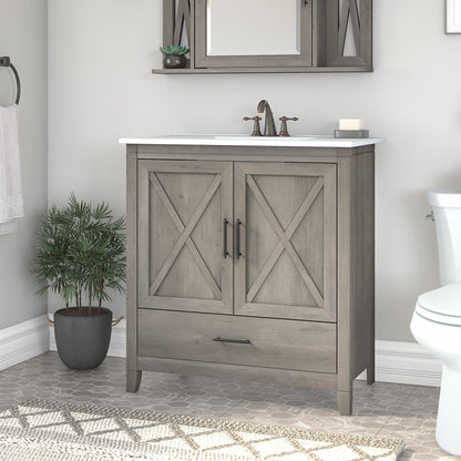 Meuble-lavabo Key West 32 W avec lavabo par Bush Furniture