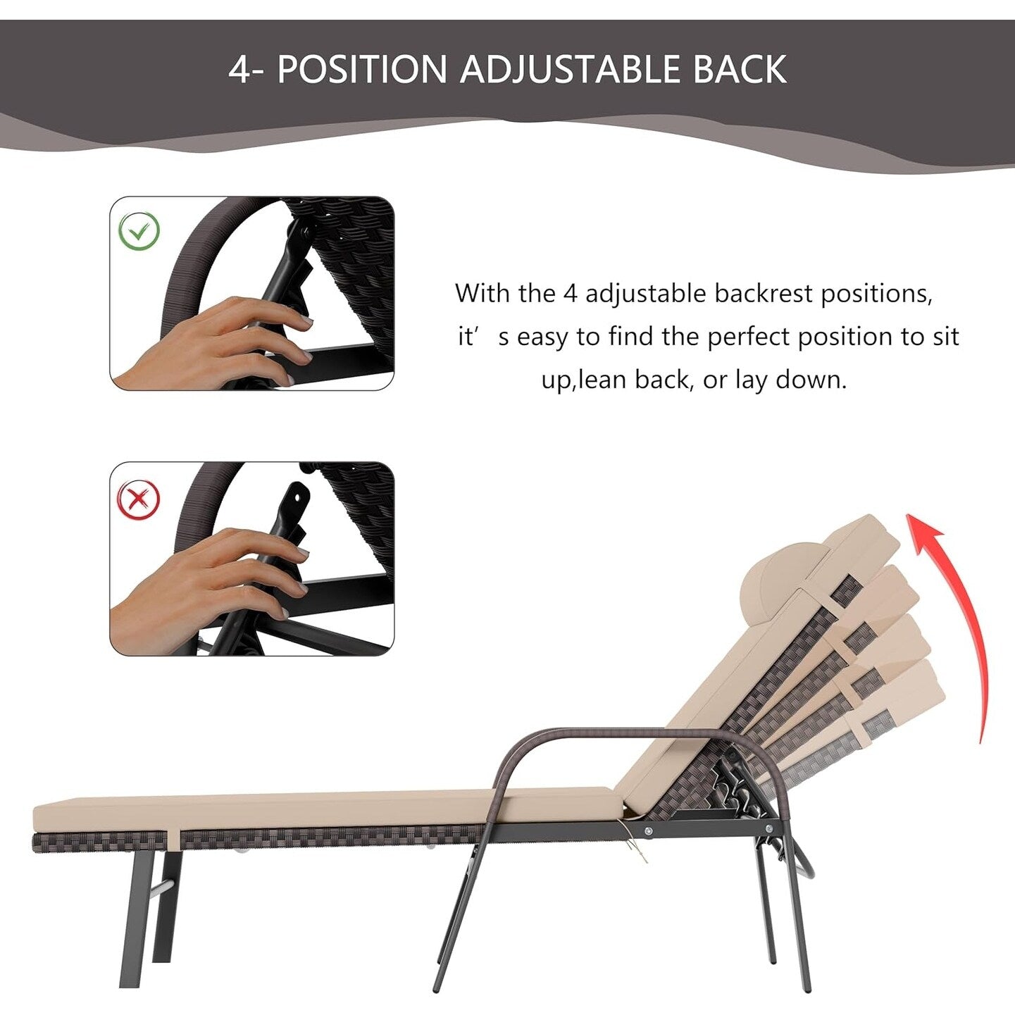 Ensemble de chaises longues d'extérieur 3 pièces Kullavik