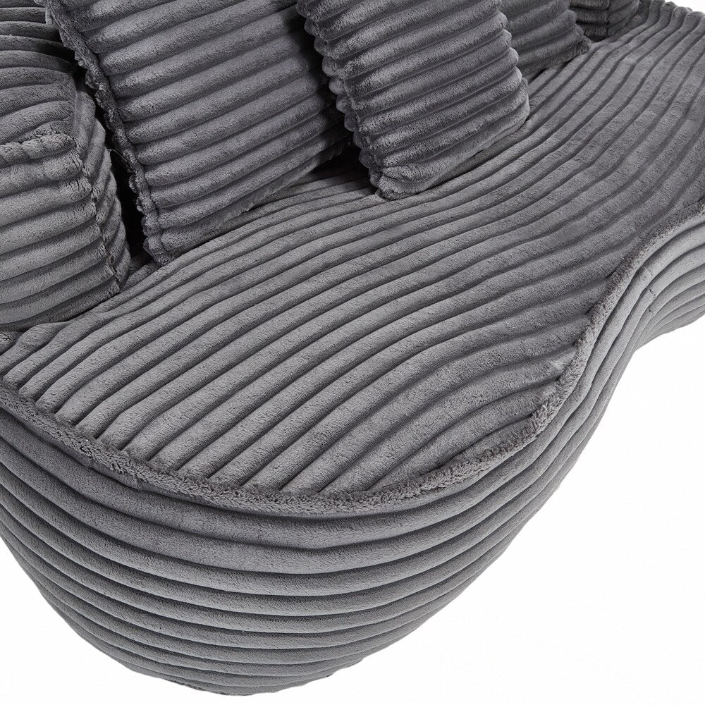 Canapé confortable et durable, fauteuil poire à dossier haut pour adultes et enfants - 2 places