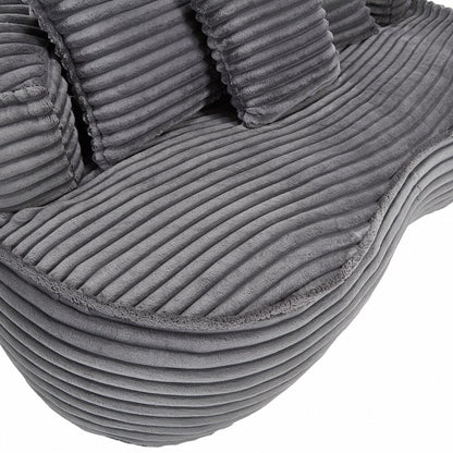 Canapé confortable et durable, fauteuil poire à dossier haut pour adultes et enfants - 2 places