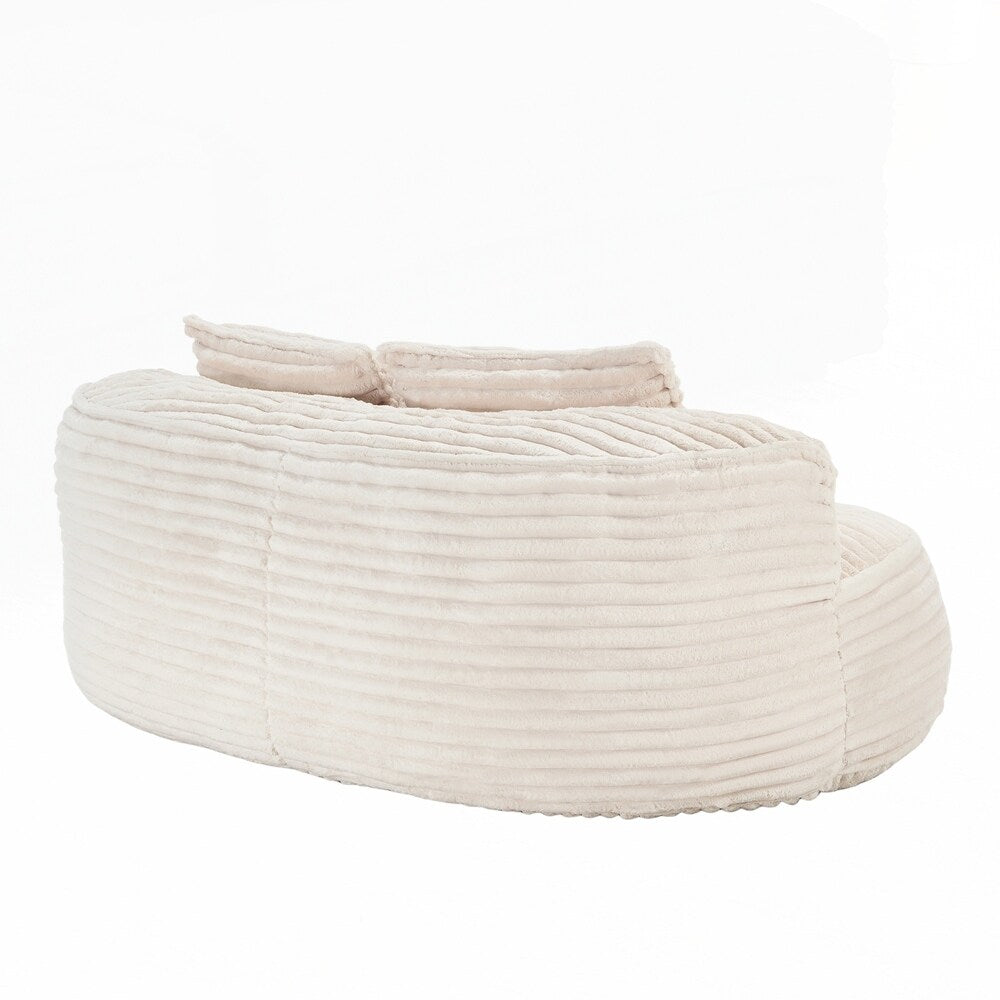 Canapé confortable et durable, fauteuil poire à dossier haut pour adultes et enfants - 2 places