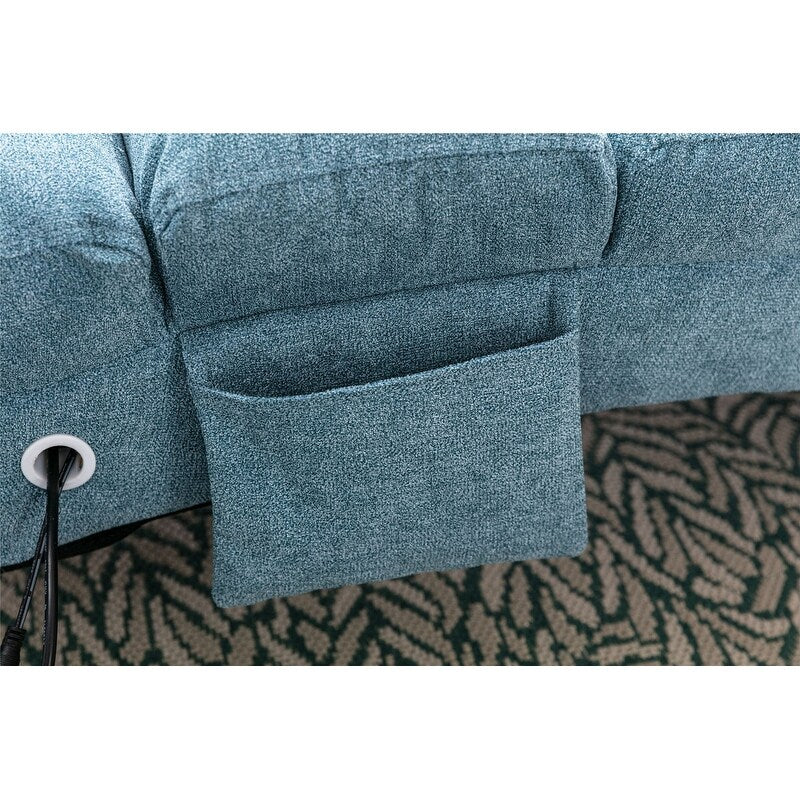 Fauteuil de massage inclinable en lin intérieur avec télécommande, fauteuil de massage électrique ergonomique, 5 modes