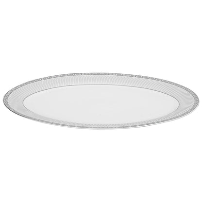 Service de table Lorren Home Trends en porcelaine avec accents argentés, 57 pièces