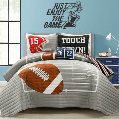 Couette surdimensionnée réversible pour enfants Lush Decor à motif de football américain
