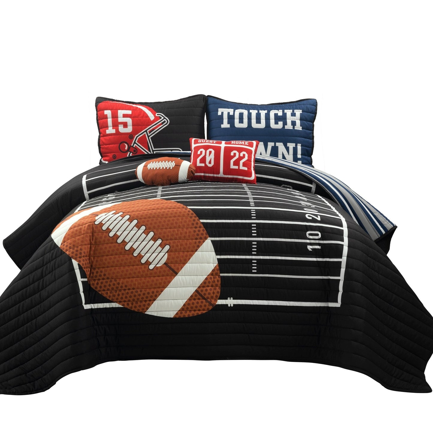 Couette surdimensionnée réversible pour enfants Lush Decor à motif de football américain