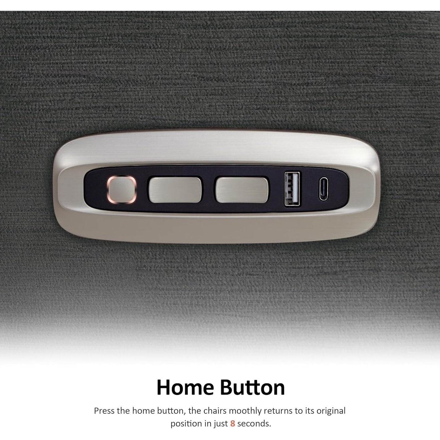 Fauteuil inclinable électrique MCombo Zero Wall-Hugger avec appui-tête réglable, idéal pour les petits espaces et les camping-cars, tissu ST257