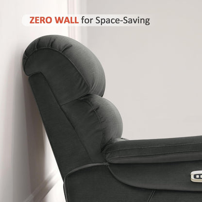 Fauteuil inclinable électrique MCombo Zero Wall-Hugger avec appui-tête réglable, idéal pour les petits espaces et les camping-cars, tissu ST257