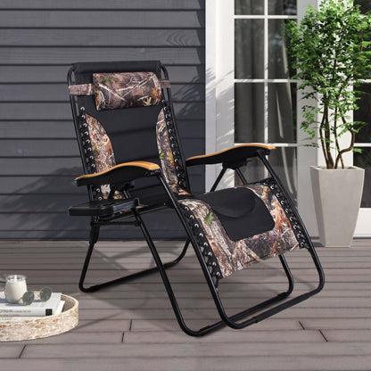 Fauteuil de salon surdimensionné XL rembourré à gravité zéro, accoudoirs larges, inclinable et réglable avec porte-gobelet - N/A