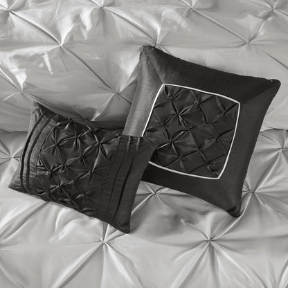 Madison Park Essentials Loretta 24 pièces dans un sac avec panneaux de fenêtre et ensemble de draps