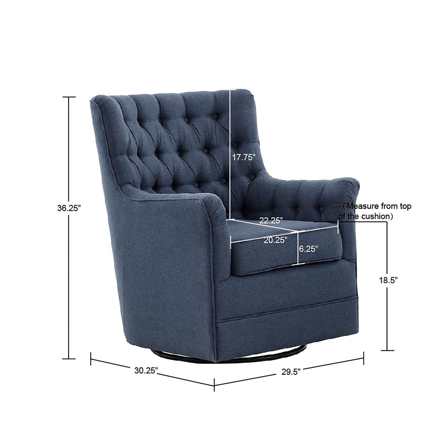 Fauteuil pivotant à 360 degrés Madison Park Rae