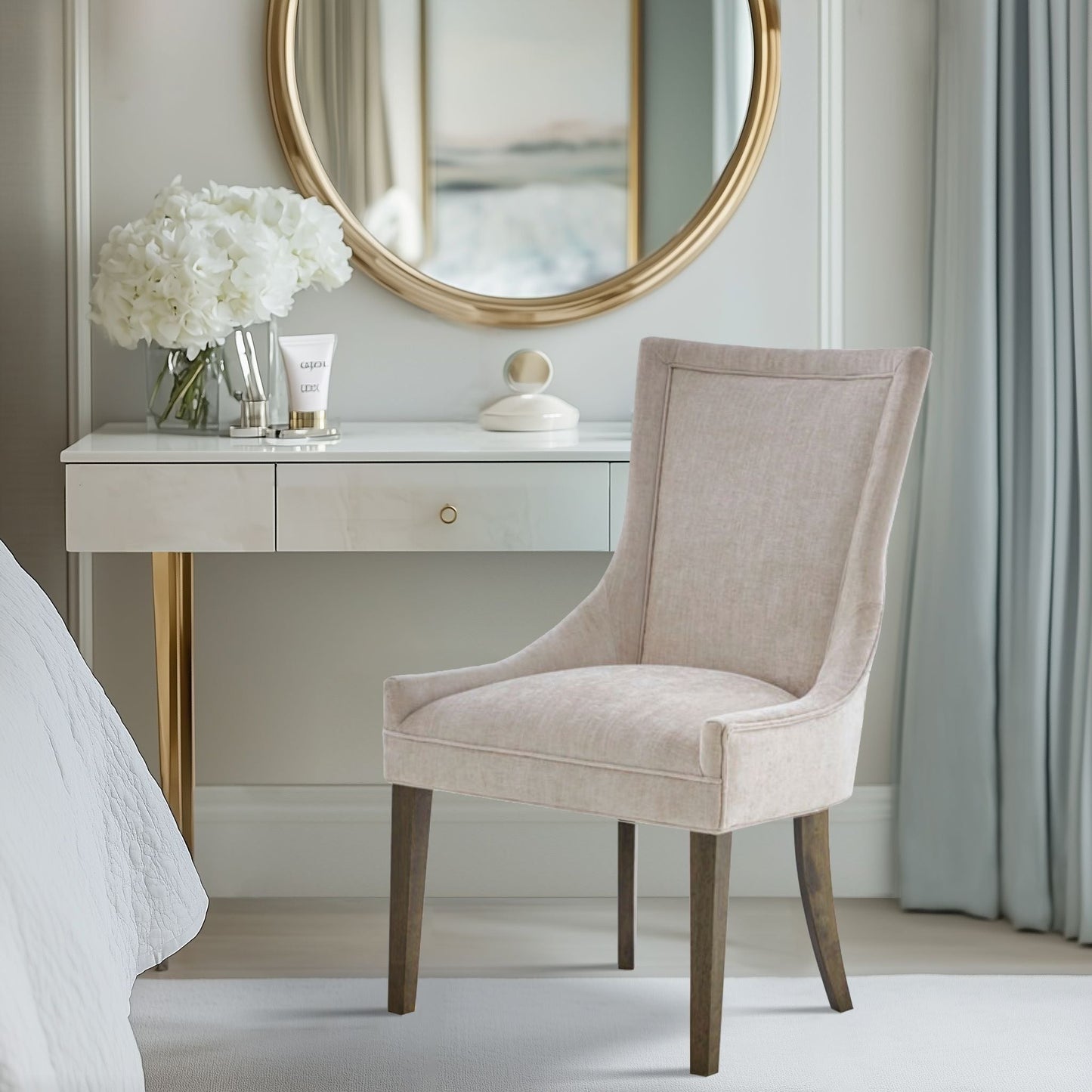 Chaises de salle à manger rembourrées Madison Park Signature Ultra avec pieds en bois (lot de 2) - N/A