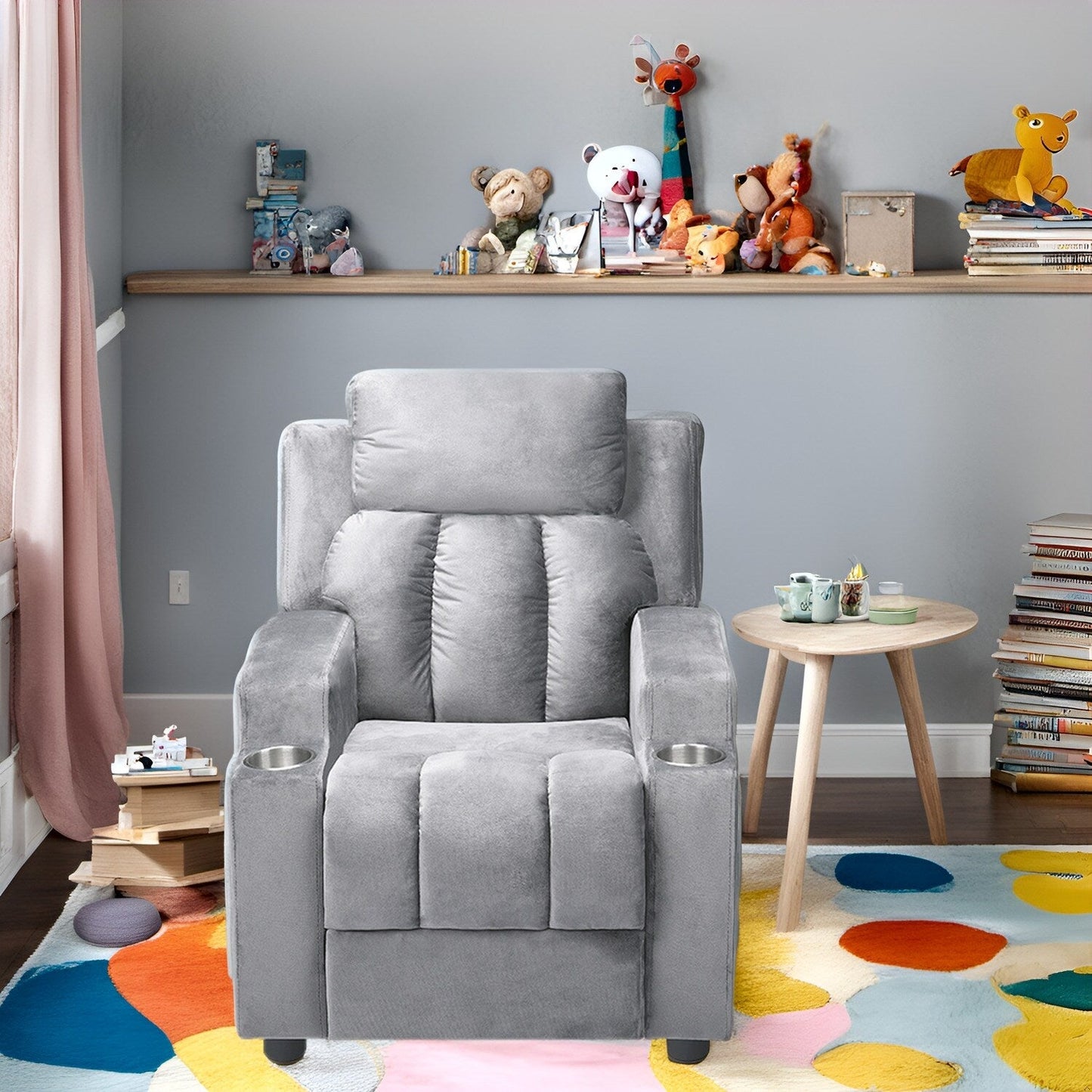 Sièges magiques pour princesses super-héros, fauteuil inclinable super luxueux pour enfants avec repose-pieds, appui-tête et 2 porte-gobelets