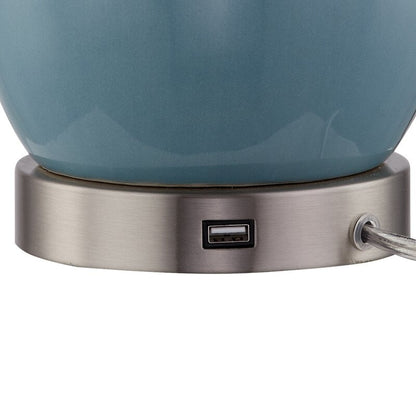 Ensemble de lampes de table en céramique 28,5 avec USB (lot de 2)