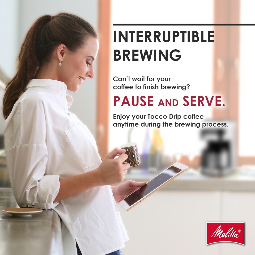 Cafetière filtre Melitta Aroma Tocco 8 tasses avec carafe thermique et écran tactile