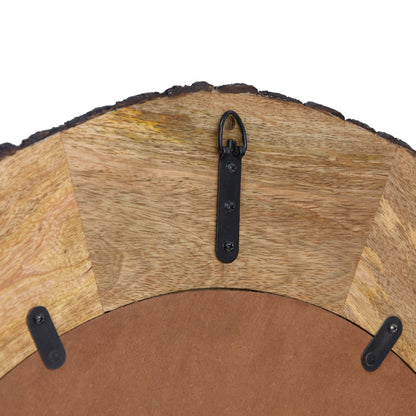 Miroir mural rond en bois Meredith, finition Live Edge, par River of Goods - 30,5 x 1 x 30,5