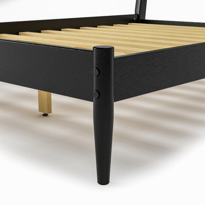 Lit à panneaux du milieu du siècle