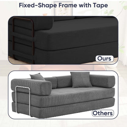 Canapé-lit convertible Mixoy avec accoudoirs amovibles, matelas pliant, canapé-lit de sol amovible et lavable