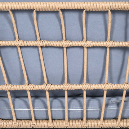 Ensemble de bistrot d'extérieur en osier Moasis 3 pièces avec 2 chaises et table basse