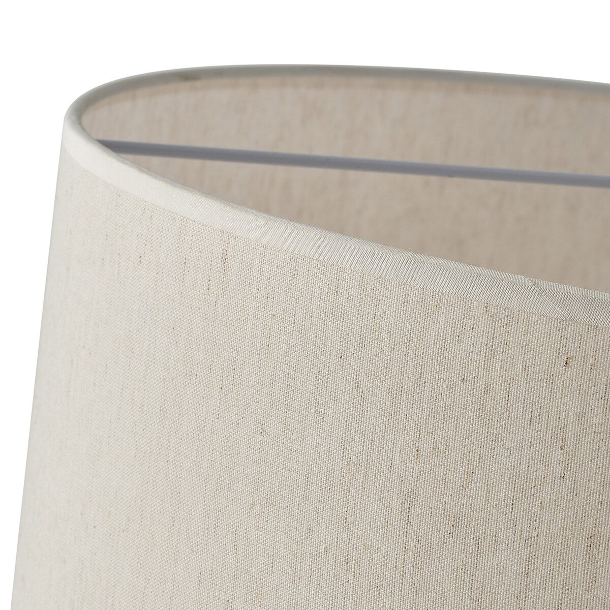 Suspension tambour moderne blanc cassé avec abat-jour en lin à deux niveaux