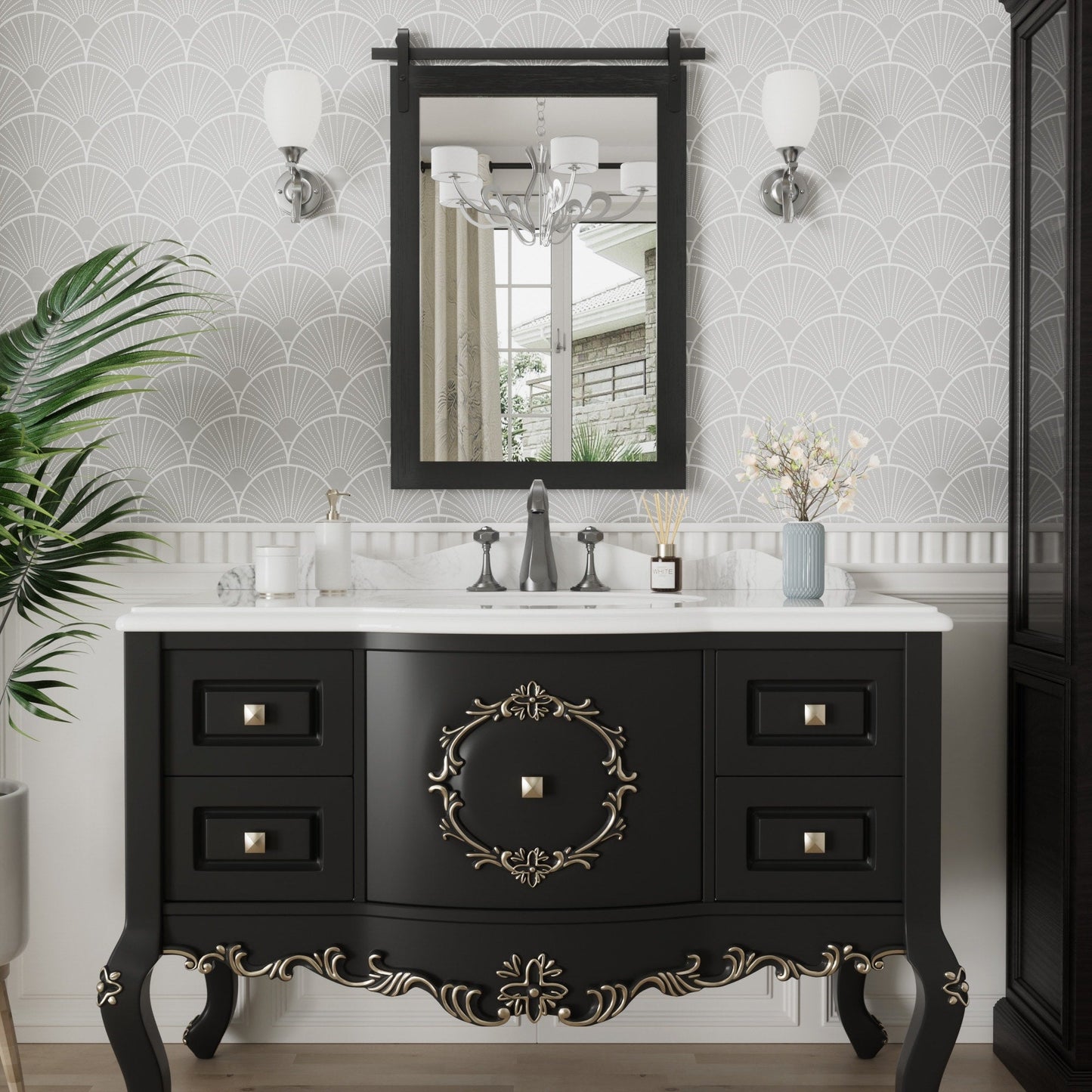 Miroirs muraux modernes, miroir rectangulaire à cadre en bois, miroir de salle de bain, miroir de style grange, miroir de porte de grange disponible en plusieurs tailles