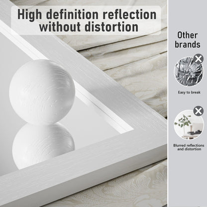 Miroirs muraux modernes, miroir rectangulaire à cadre en bois, miroir de salle de bain, miroir de style grange, miroir de porte de grange disponible en plusieurs tailles