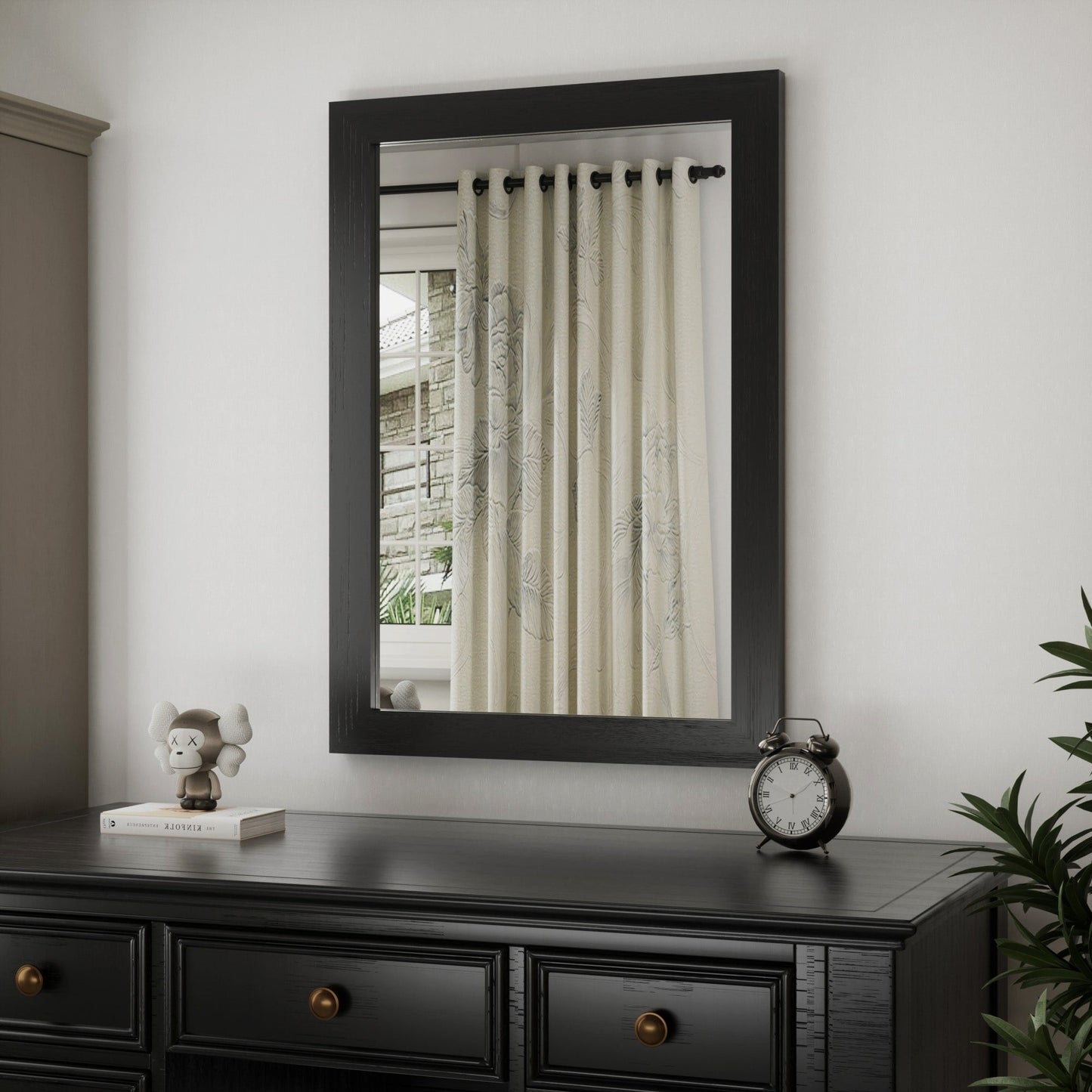 Miroirs muraux modernes, miroir rectangulaire à cadre en bois, miroir de salle de bain, miroir de style grange, miroir de porte de grange disponible en plusieurs tailles