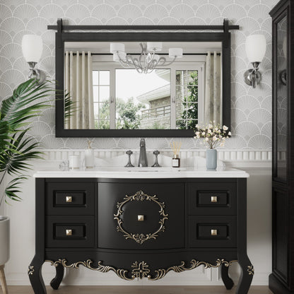 Miroirs muraux modernes, miroir rectangulaire à cadre en bois, miroir de salle de bain, miroir de style grange, miroir de porte de grange disponible en plusieurs tailles