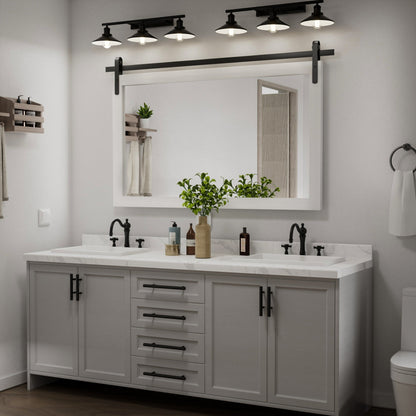 Miroirs muraux modernes, miroir rectangulaire à cadre en bois, miroir de salle de bain, miroir de style grange, miroir de porte de grange disponible en plusieurs tailles