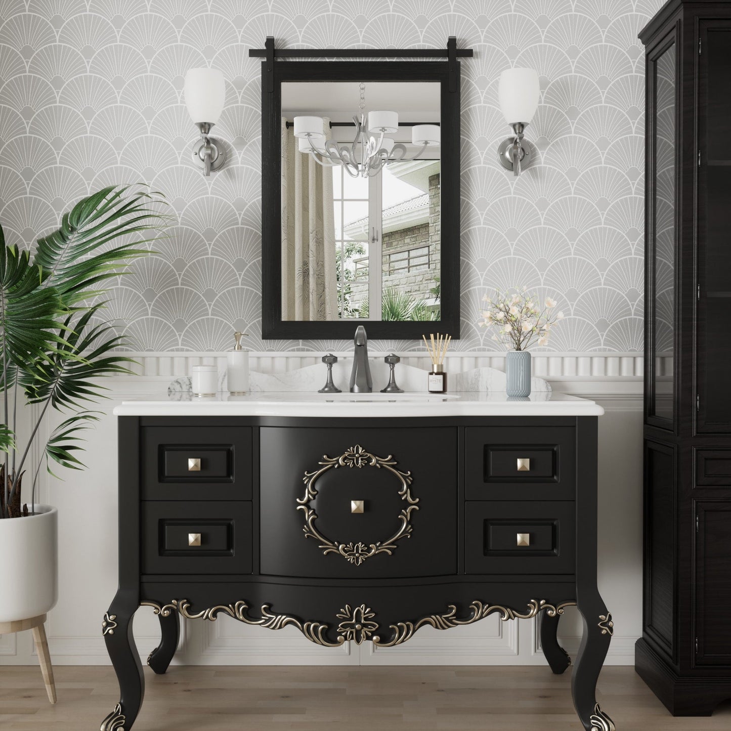 Miroirs muraux modernes, miroir rectangulaire à cadre en bois, miroir de salle de bain, miroir de style grange, miroir de porte de grange disponible en plusieurs tailles