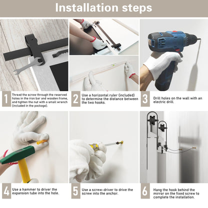 Miroirs muraux modernes, miroir rectangulaire à cadre en bois, miroir de salle de bain, miroir de style grange, miroir de porte de grange disponible en plusieurs tailles