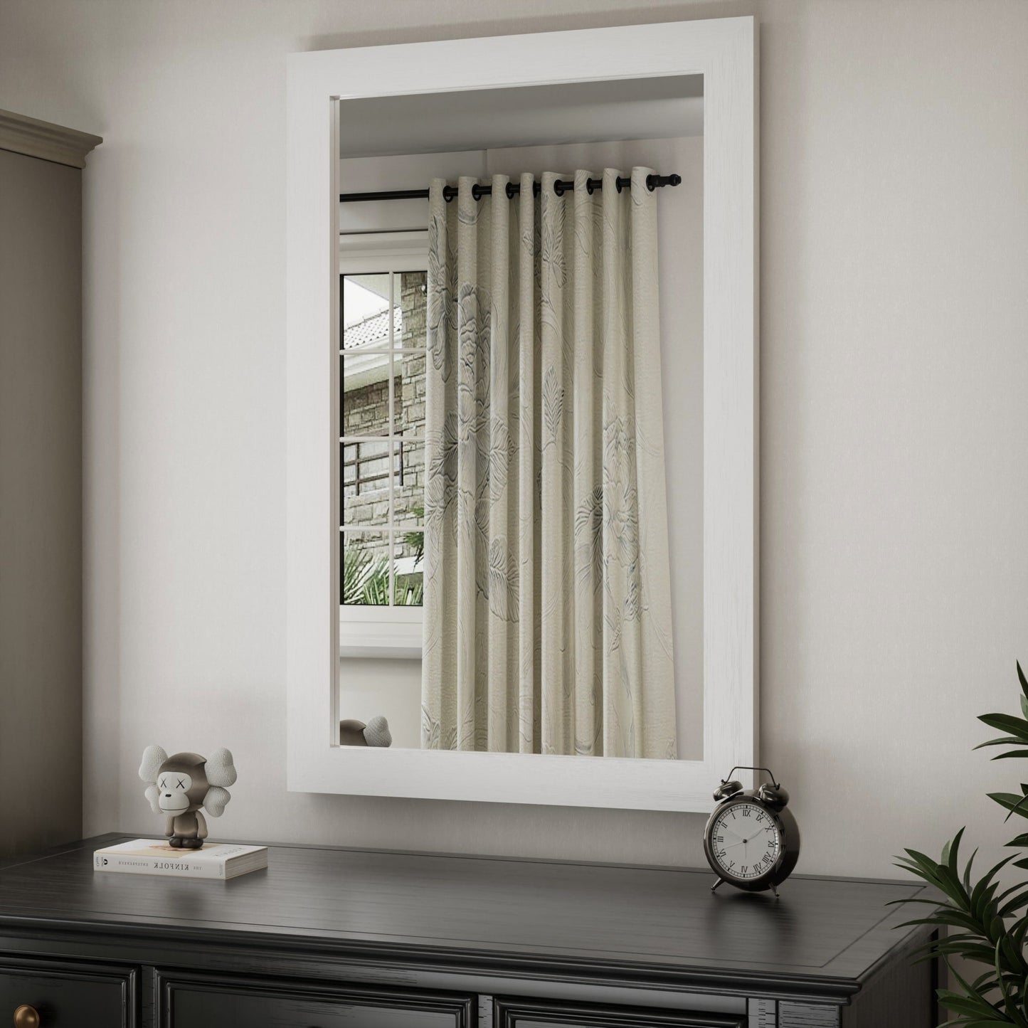 Miroirs muraux modernes, miroir rectangulaire à cadre en bois, miroir de salle de bain, miroir de style grange, miroir de porte de grange disponible en plusieurs tailles