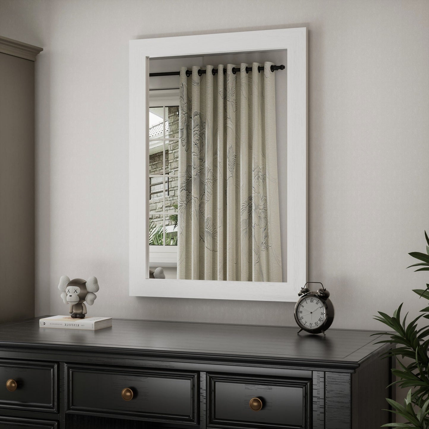 Miroirs muraux modernes, miroir rectangulaire à cadre en bois, miroir de salle de bain, miroir de style grange, miroir de porte de grange disponible en plusieurs tailles