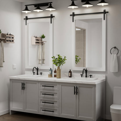 Miroirs muraux modernes, miroir rectangulaire à cadre en bois, miroir de salle de bain, miroir de style grange, miroir de porte de grange disponible en plusieurs tailles