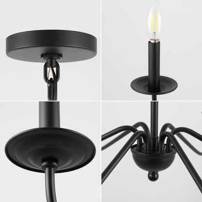 Lustre LED en fer à 6 lumières, 34,75 $, par JONATHAN Y