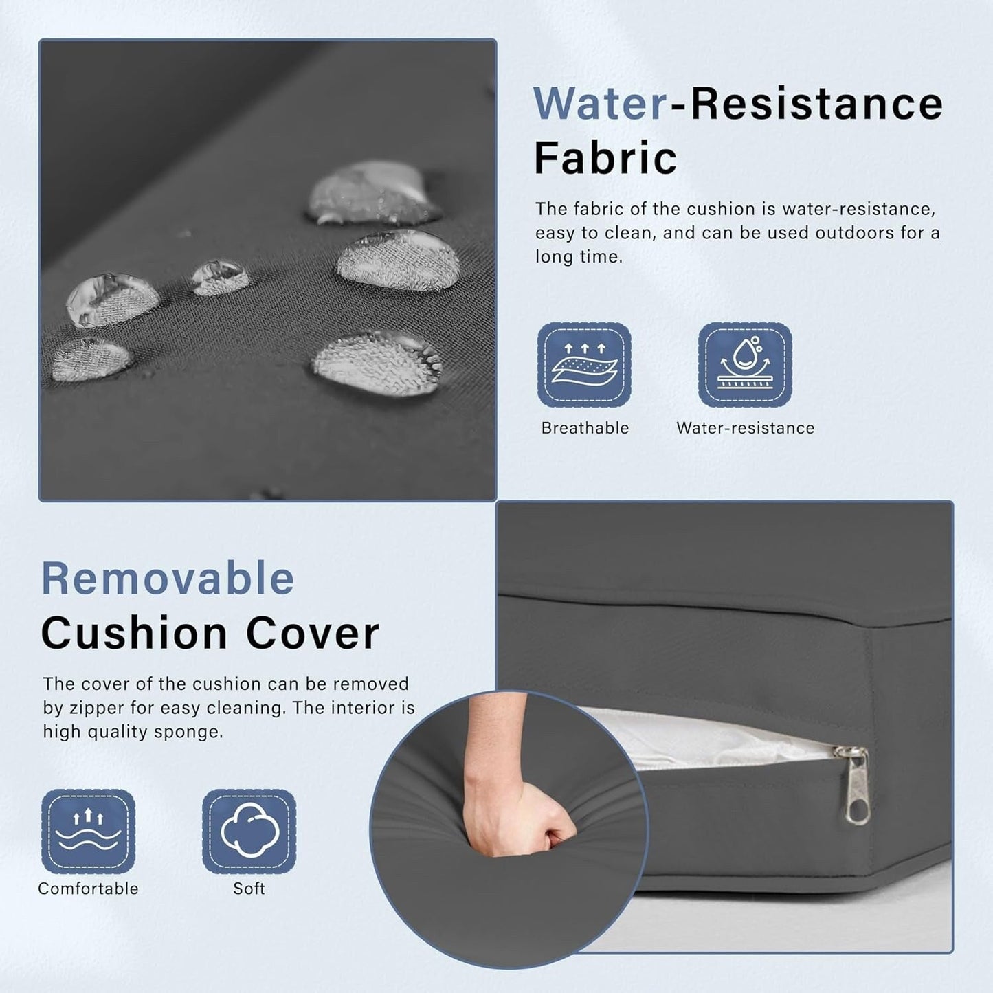 Ensemble de conversation pour patio extérieur Nuon 4 pièces/5 pièces, ensemble de méridienne en osier avec auvent par Havenside Home