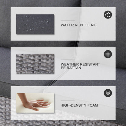 Ensemble de 5 sièges de jardin à dossier haut en osier OVIOS