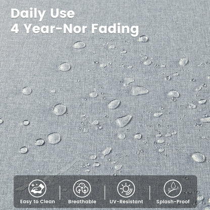 Ensemble de 9 chaises pivotantes d'extérieur en osier OVIOS avec table à feu