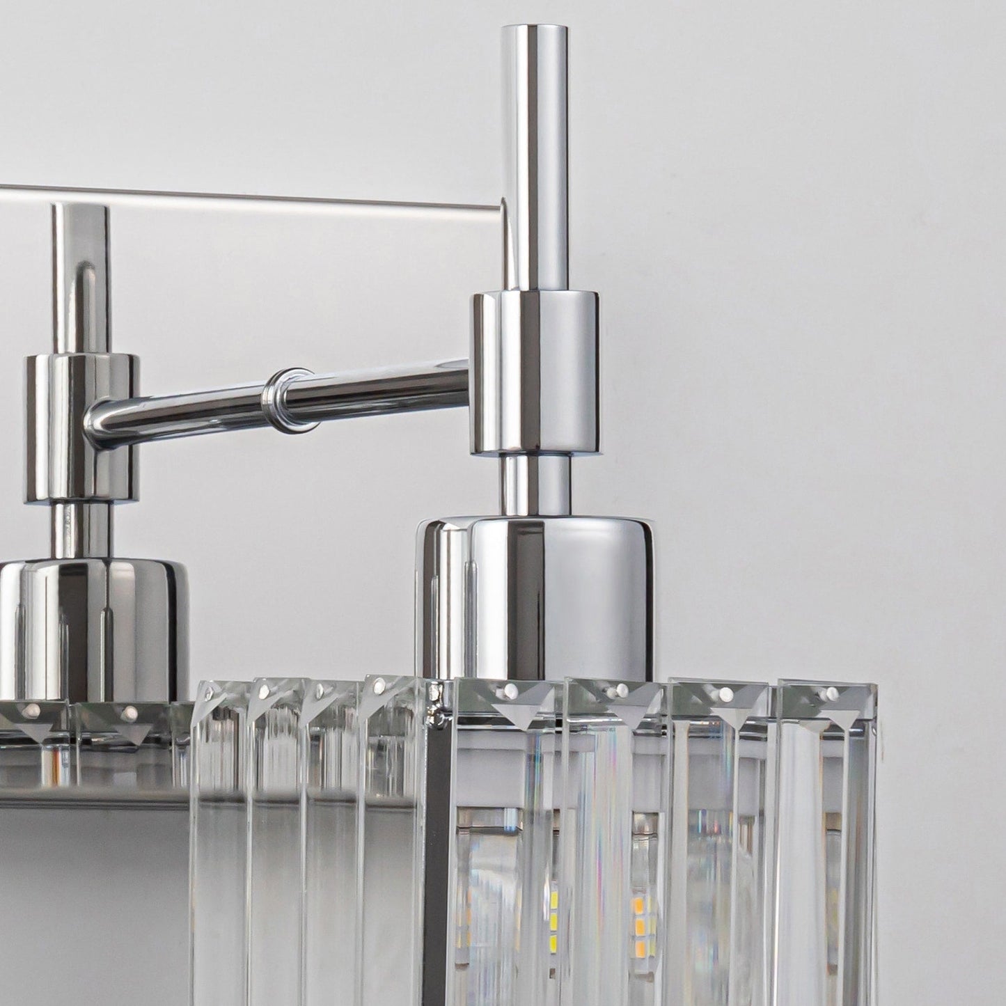 Luminaires de salle de bain en cristal à intensité variable Ora Modern sur miroir Glam Vanity Lights