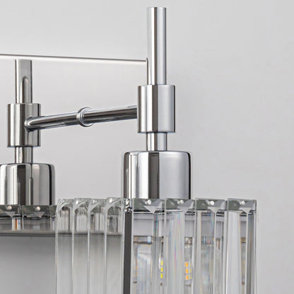 Luminaires de salle de bain en cristal à intensité variable Ora Modern sur miroir Glam Vanity Lights