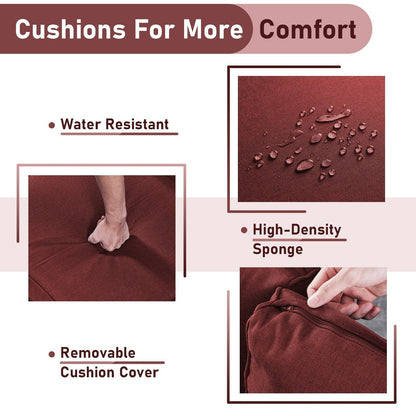 Chaises à bascule d'extérieur en osier Gymojoy avec base pivotante (lot de 2)