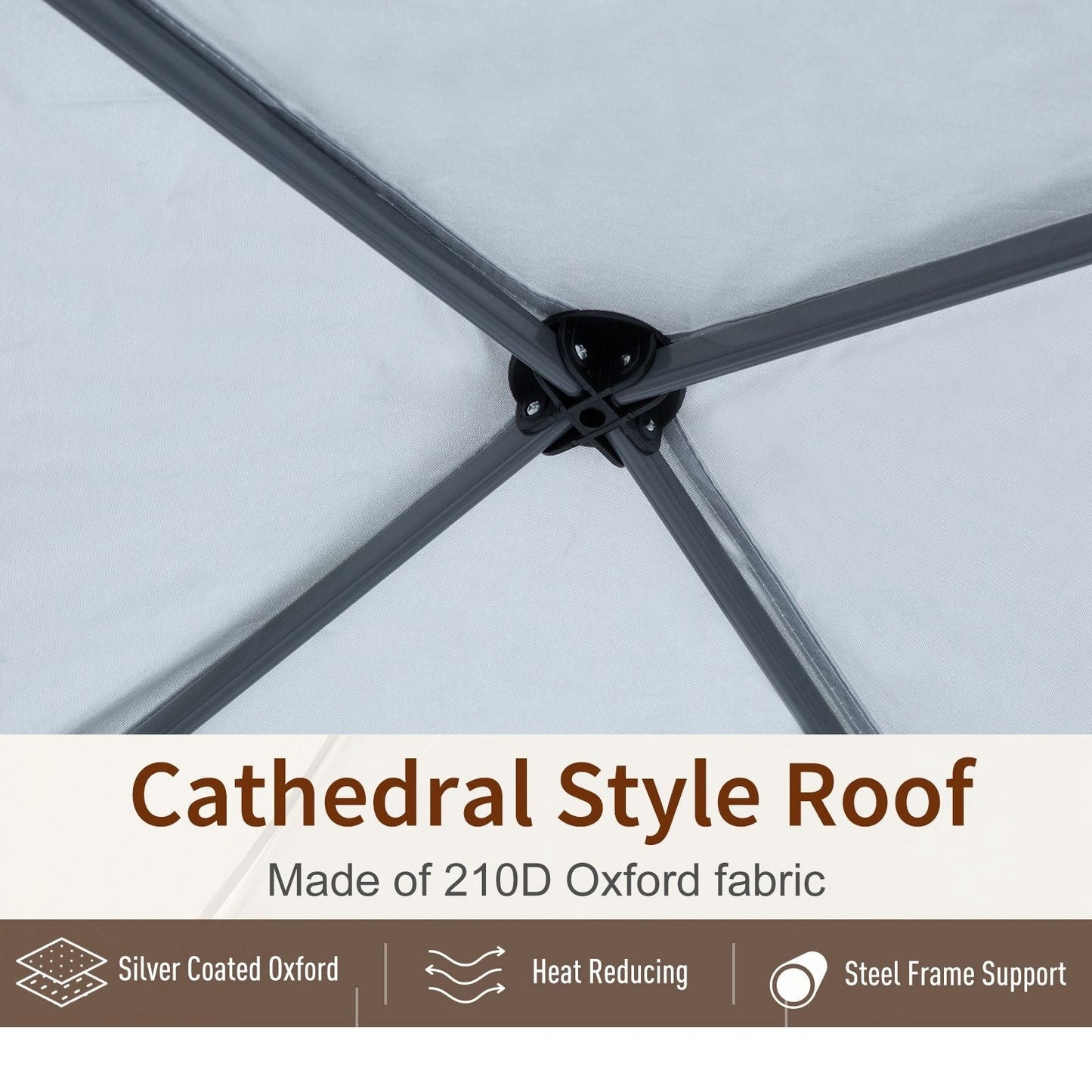 Auvent pop-up robuste Outsunny 10' x 10' avec filet latéral en maille amovible, conception d'installation facile, événement de fête en plein air