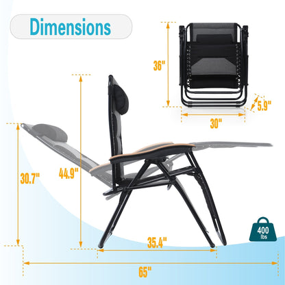 Fauteuil de salon surdimensionné XL rembourré à gravité zéro, accoudoirs larges, inclinable et réglable avec porte-gobelet - N/A