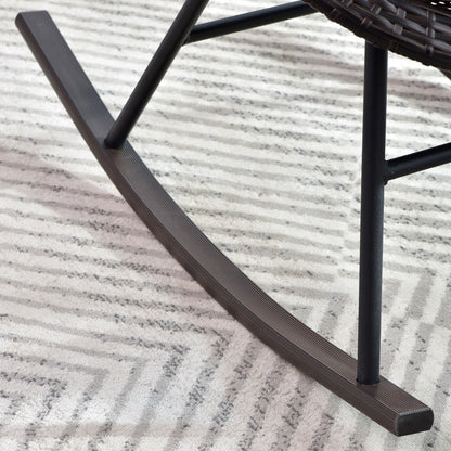 Ensemble bistrot OVIOS 3 pièces avec chaises à bascule et table basse en verre