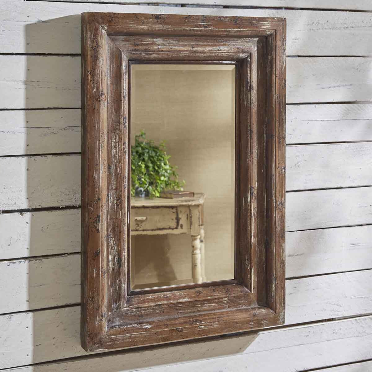Miroir en bois vieilli Park Designs 36H - Marron - 36H x 24L x 2,75P