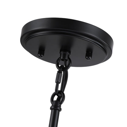 Lustre bohème moderne Piersan à 5 lumières avec abat-jour en rotin à plusieurs niveaux - 26 po de largeur