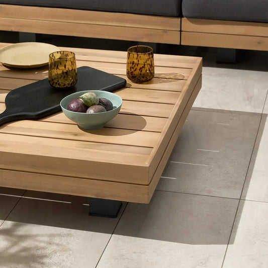 Ensemble de salon d'angle modulaire d'extérieur/terrasse Poly &amp; Bark Celenza 98 avec table basse