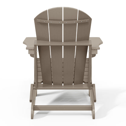 Chaise pliante Adirondack Polytrends Laguna résistante à la décoloration et aux intempéries pour patio extérieur