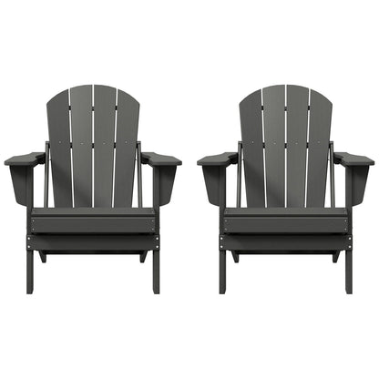 Chaises pliantes Adirondack Polytrends Laguna résistantes aux intempéries (lot de 2)