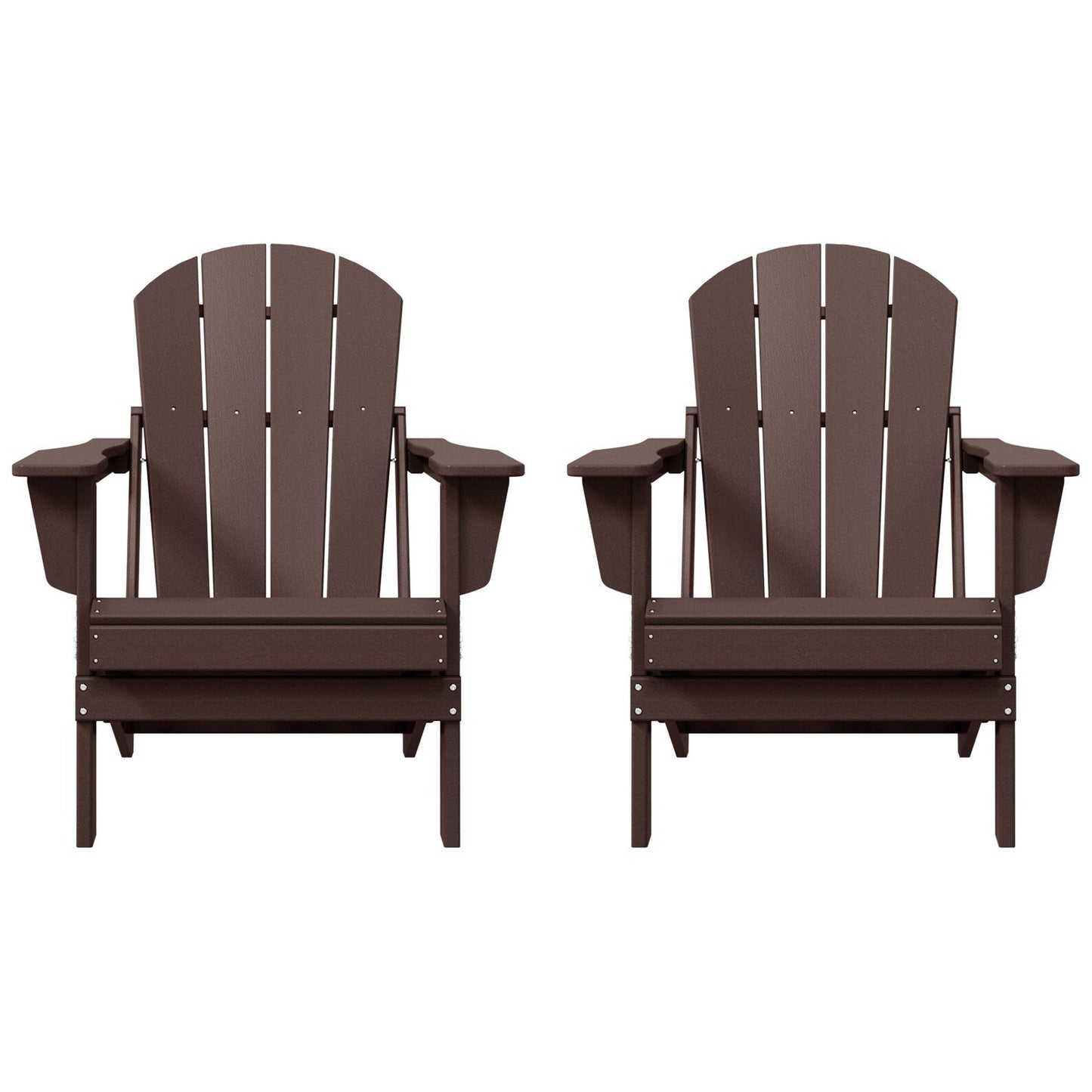 Chaises pliantes Adirondack Polytrends Laguna résistantes aux intempéries (lot de 2)